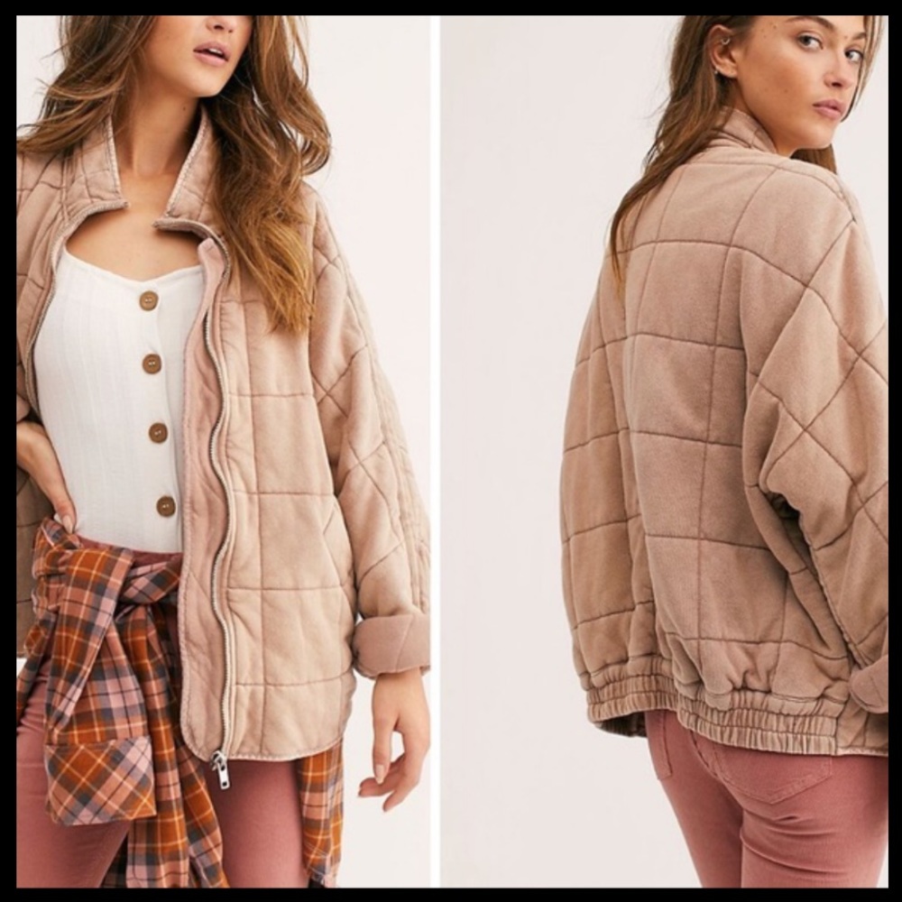 Free people quilted dolman jacket